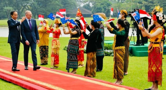 Presiden Jokowi sambut PM Australia