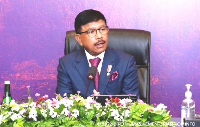 Menteri Komunikasi dan Informatika (Menkominfo) Johnny G Plate