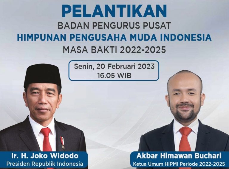 Dilantik Presiden, BPP Hipmi 2022-2025 Komit Jadi Penggerak Ekonomi dan Dukung Pembangunan Nasional