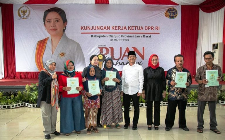 Puan: Perlancar Kepengurusan Sertifikat Tanah Warga Cianjur yang Hilang Akibat Gempa