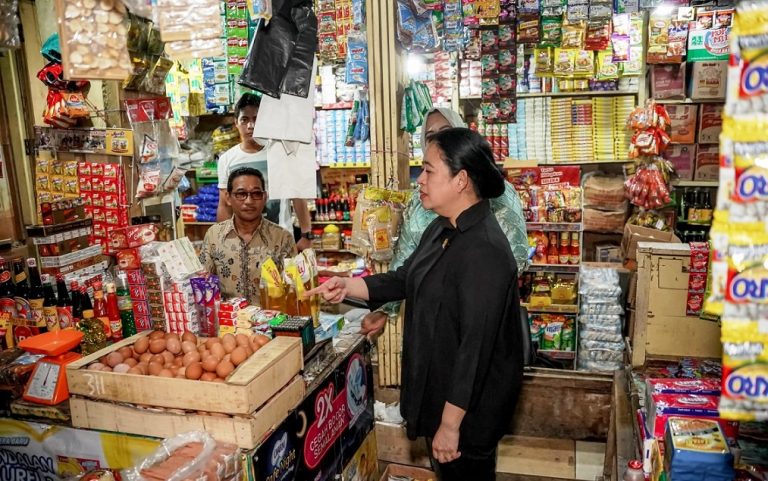 Kunjungi Pasar Indralaya, Puan Soroti Sarpras hingga Kelangkaan Minyakita