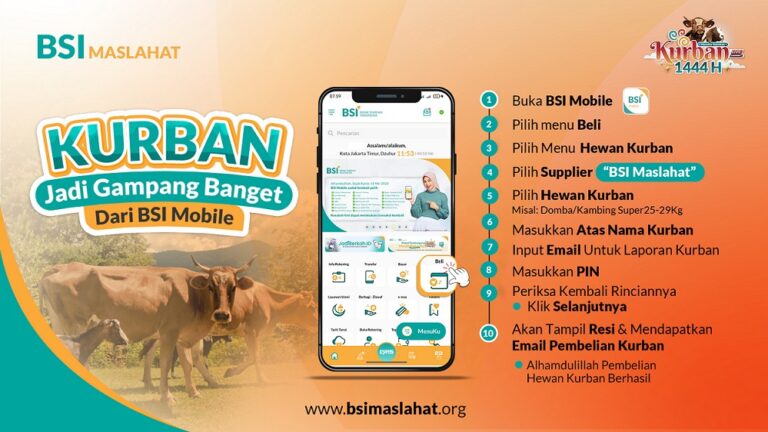 Mudahnya Berkurban ke BSI Maslahat Secara Digital melalui BSI Mobile