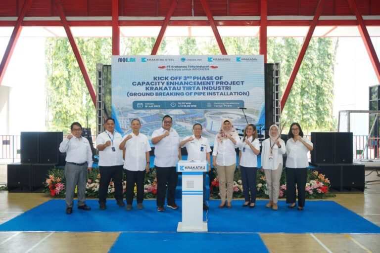 Krakatau Tirta Industri Groundbreaking WTP Baja 600 Liter/Detik