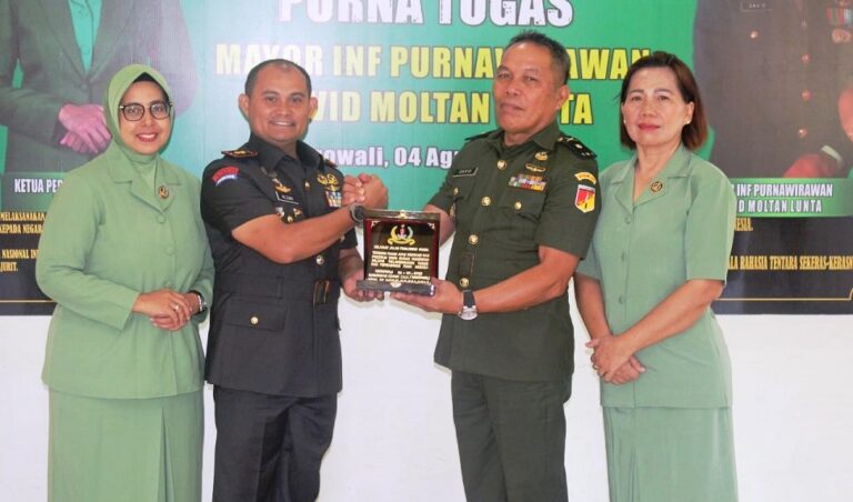 Dandim 1311/Morowali Lepas Salah Satu Perwira Terbaiknya Memasuki Masa Pensiun