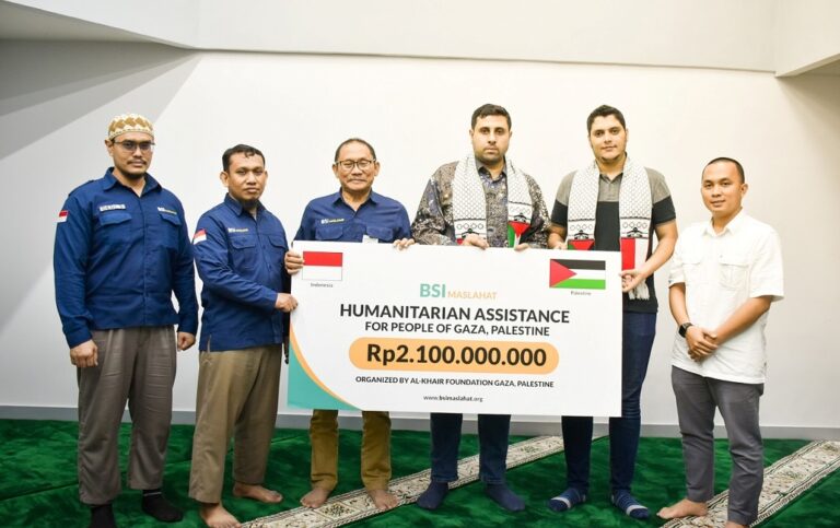 BSI Maslahat Salurkan Bantuan Kemanusiaan Tahap 3 untuk Palestina