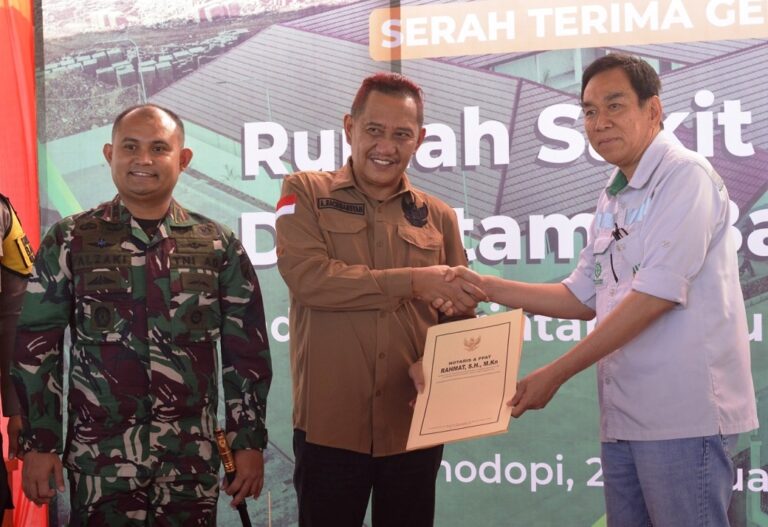 Didampingi Dandim 1311/Morowali, PJ Bupati Terima RSU-D Pratama dari PT IMIP
