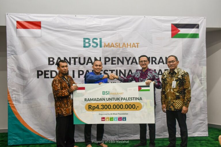 BSI Maslahat Salurkan Bantuan Kemanusiaan Tahap 4 untuk Palestina