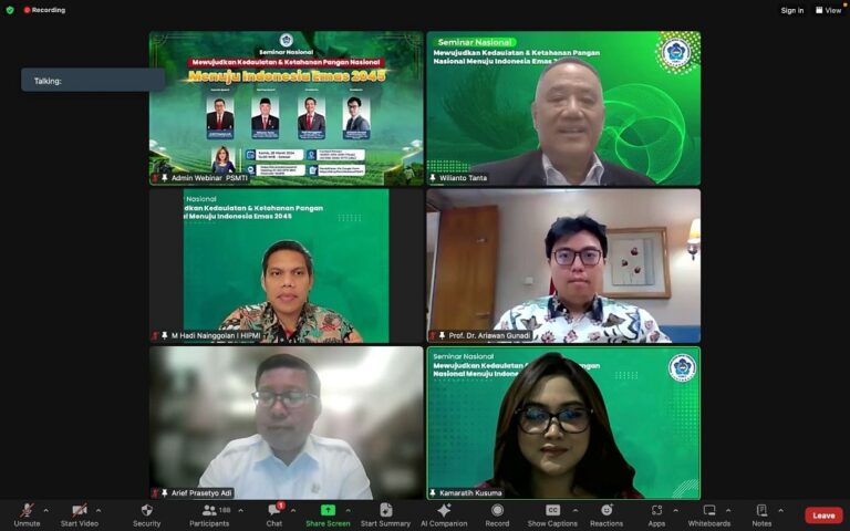 PSMTI Bedah Peluang dan Tantangan Pemerintahan Baru dalam Wujudkan Kedaulatan Pangan