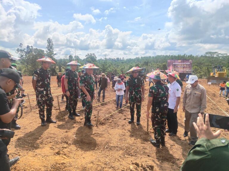 Sinergi TNI AD-Petani Tanam Padi Gogo di BIFA 1.400 Ha Kutai Barat