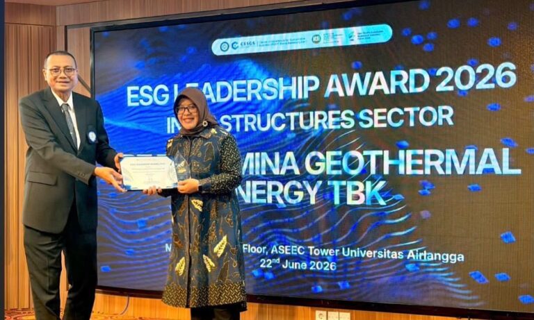 Konsisten Terapkan Prinsip ESG dan Keberlanjutan, PGE Raih Sector Champion pada ESG Leadership Award ASBIF 2026