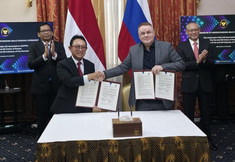 Perkuat Kerja Sama Industri Minyak Nabati Indonesia-Rusia, Gapki-Fat and Oil Union of Russia Teken MoU
